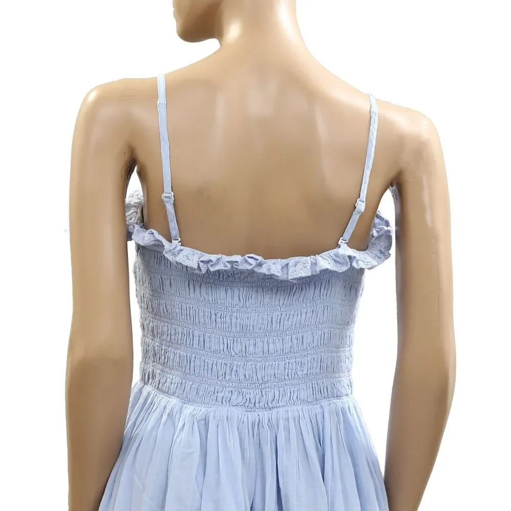 Free People Free-est Josephine Bustle Tube Mini Dress Smocked Ruffle XL 285056 - Picture 8 of 8